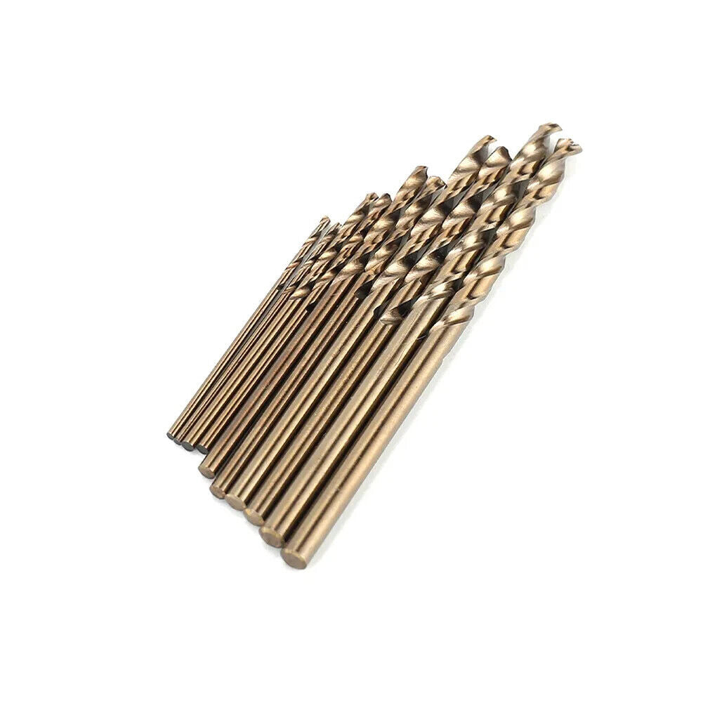 10pcs HSS M35 Cobalt Coated Twist Drill Bit Set 1mm 1.5mm 2mm 2.5mm 3mm