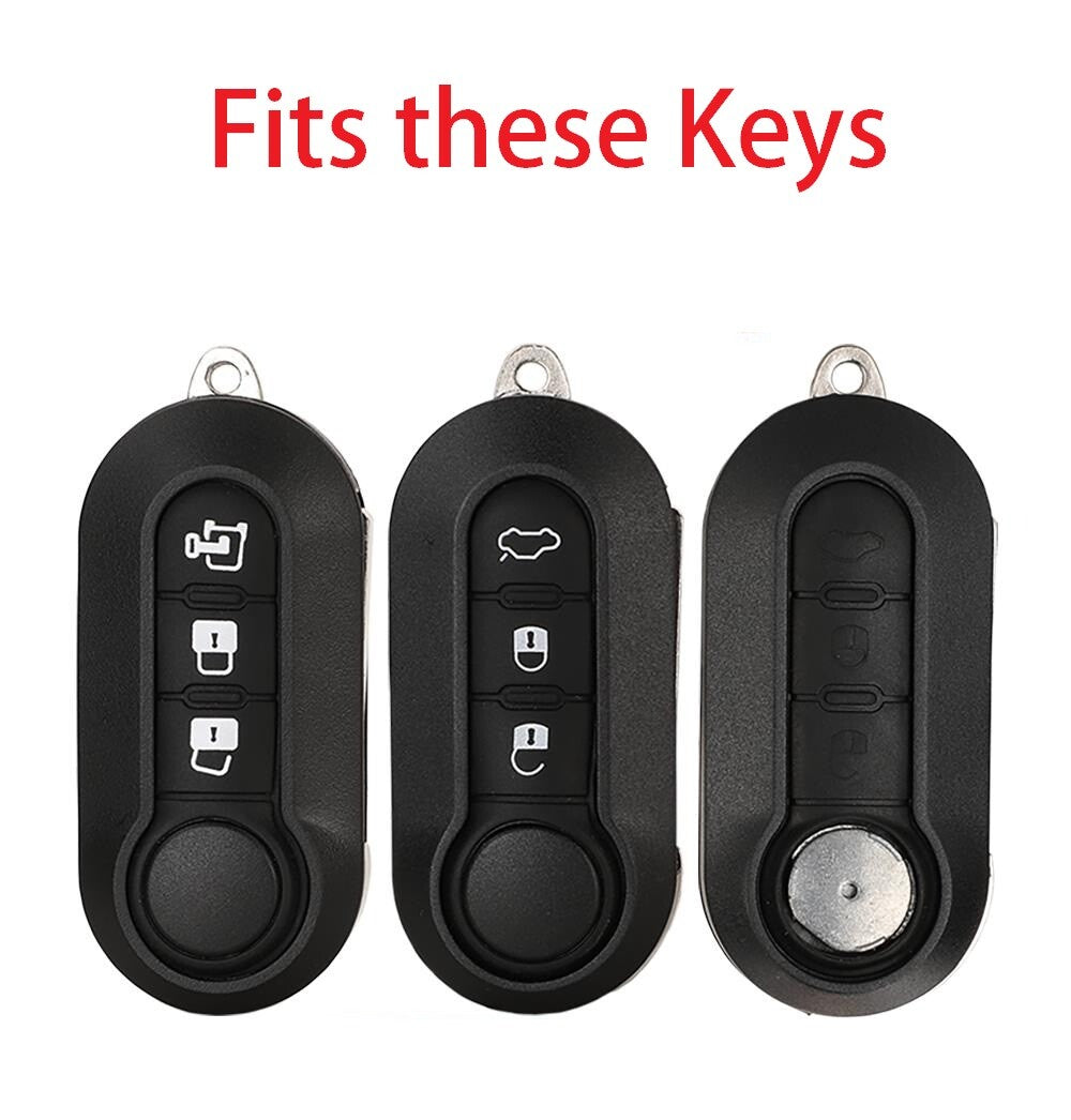 TPU Key Fob Case Cover Protector for Fiat 500 Grande Punto Stilo Panda Ducato