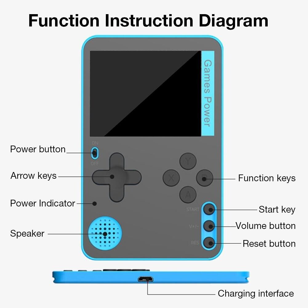 Video Game Console Portable Game Built-in 500 Classic Games for Kids Adults