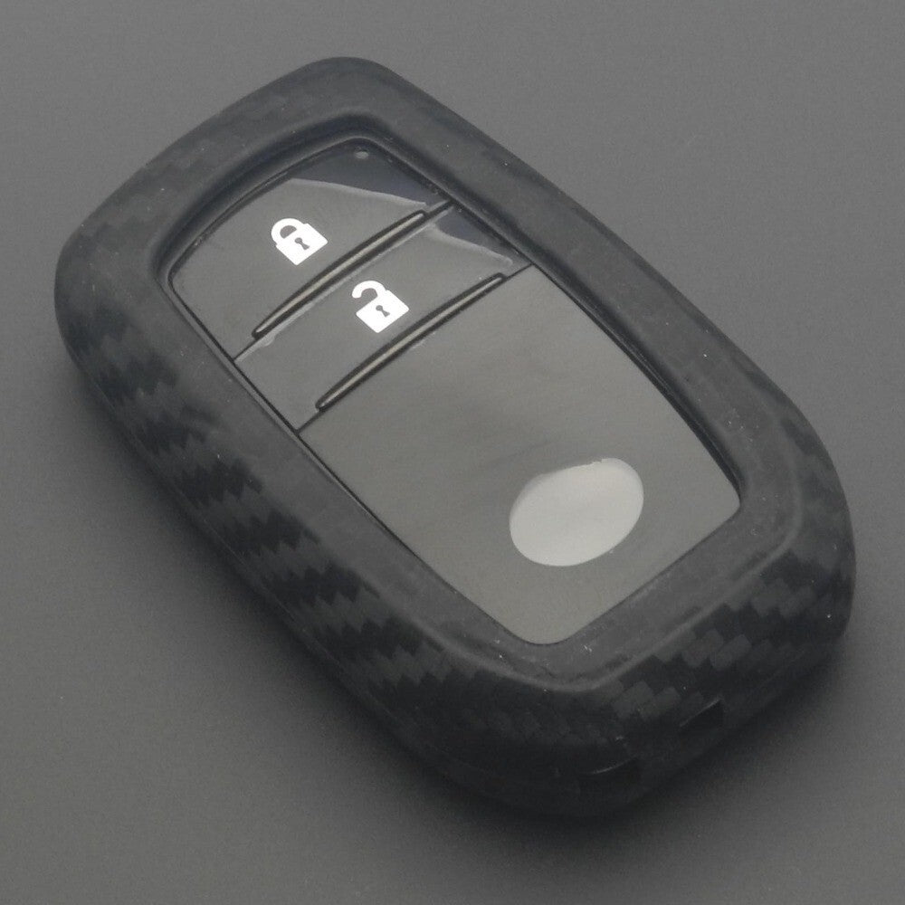 Carbon Remote Key Fob Case Cover for Toyota Hilux Innova Rav4 Fortuner