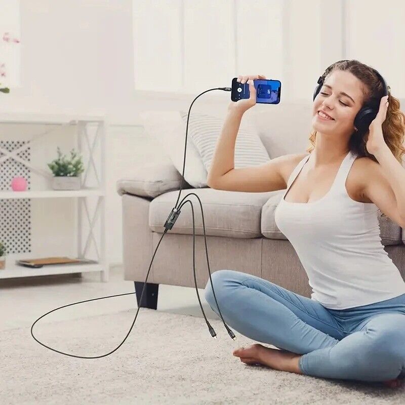 100W 3 in 1 USB Cable Type C Cable for Samsung Xiaomi Huawei Iphone Charger