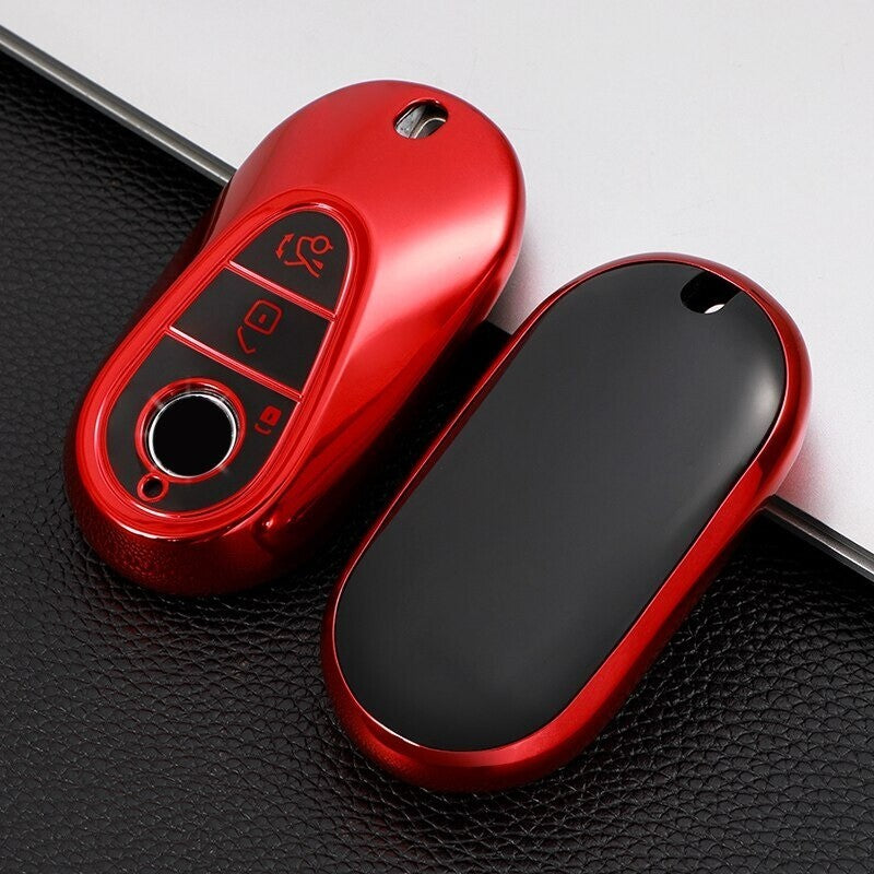 Key Case Cover for Mercedes Benz 2021 C S Class W223 W206 S350L S400L TPU Cover