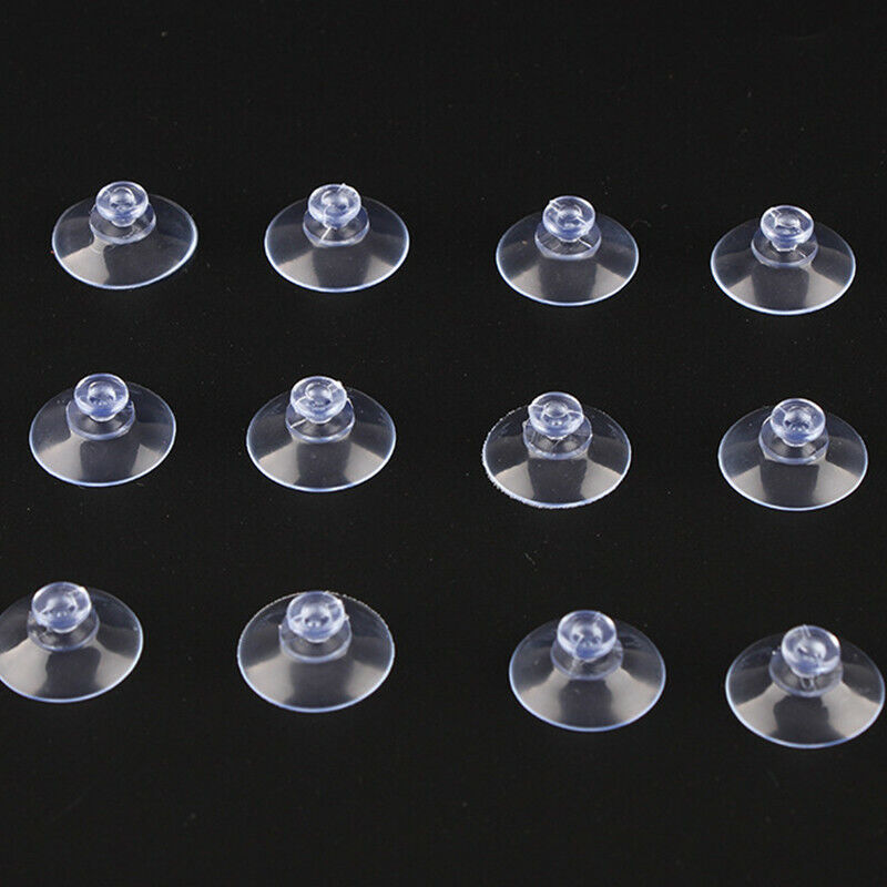 20x Clear Transparent Suction Cups Mushroom Shape 30mm Diameter for Glass