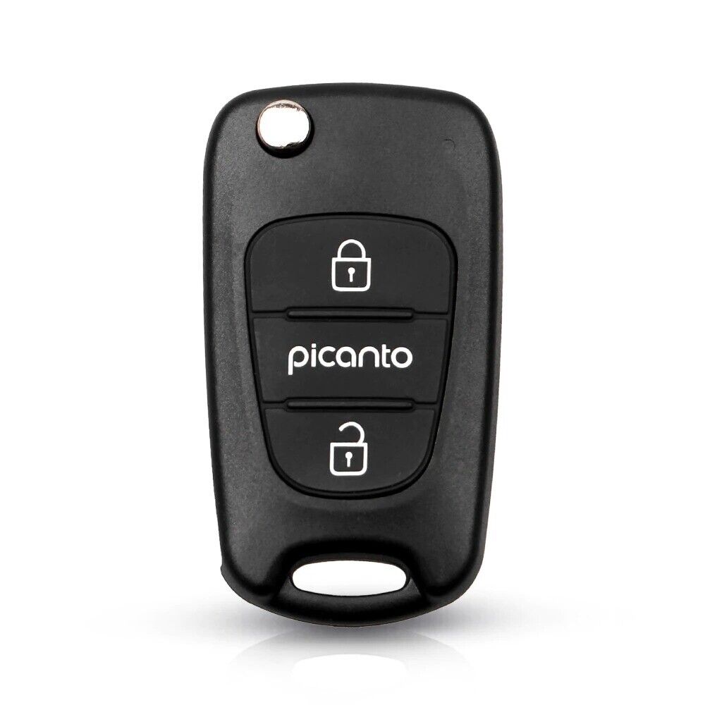 Kia Picanto 3 Button Fob Remote Key Case Shell with Uncut Blade