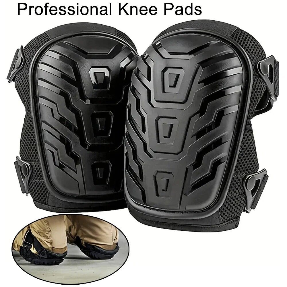 1 Pair of Professional Knee Pads-Thick Gel Cushion Double Straps & Adjustable