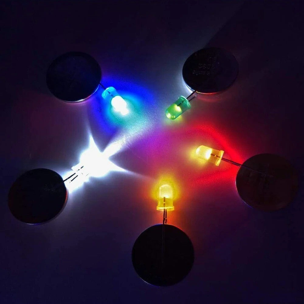 20x 3mm Round LED Ultra Bright Light Emitting Diodes White Red Blue Green Yellow