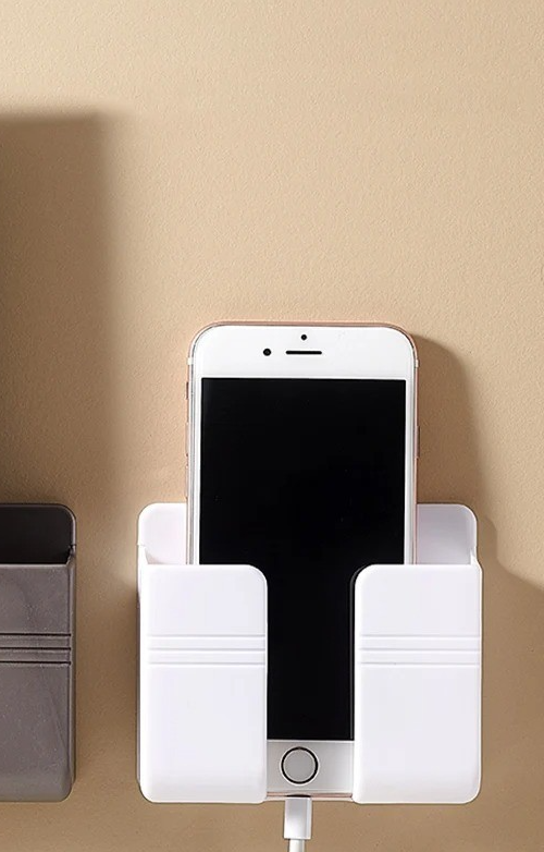 Wall Mounted Phone Holder Multifunction Punch Free Organizer TV Remote Control