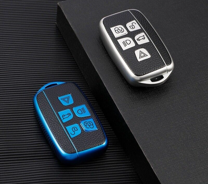 TPU Leather Remote Key Fob Key Case for Land Rover Range Rover Jaguar
