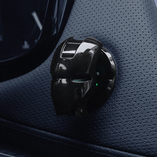 Car Engine Ignition Start Switch Button Cover Iron Man