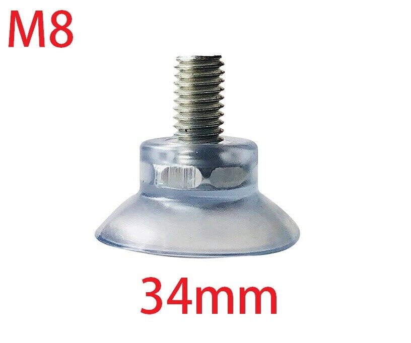 M8 Clear Nut Thumb Screw Suction Cups Pad Suckers for Bathroom Kitchen Bedroom