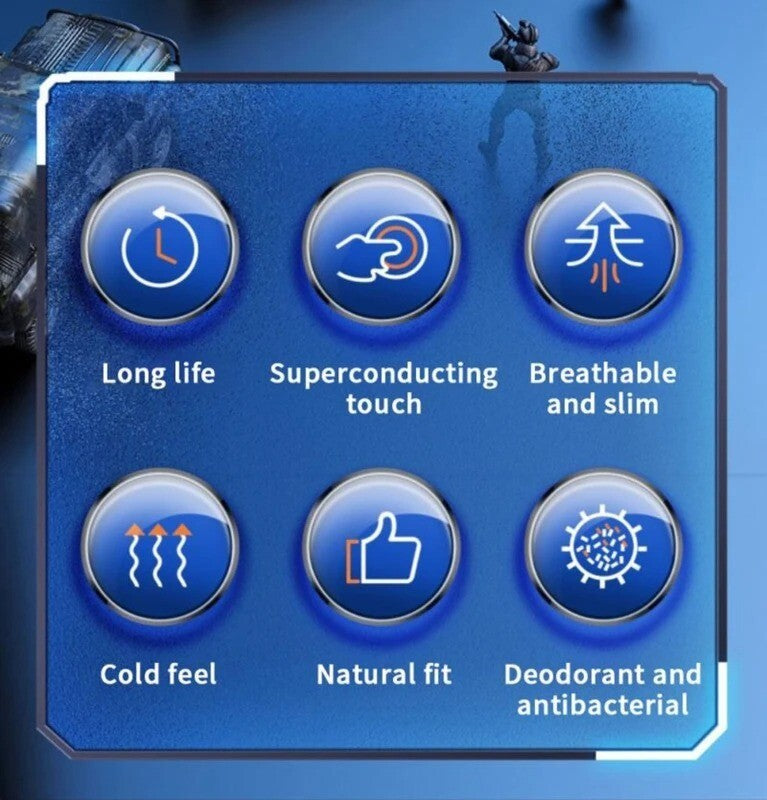 1 Pair Gamer Finger Sleeves Sweatproof Gamer Finger Covers Touch Screen + Case