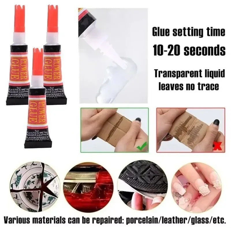 5x Super Glue Wood Rubber Metal Glass Glue Acrylic Liquid Clear Glue Universal