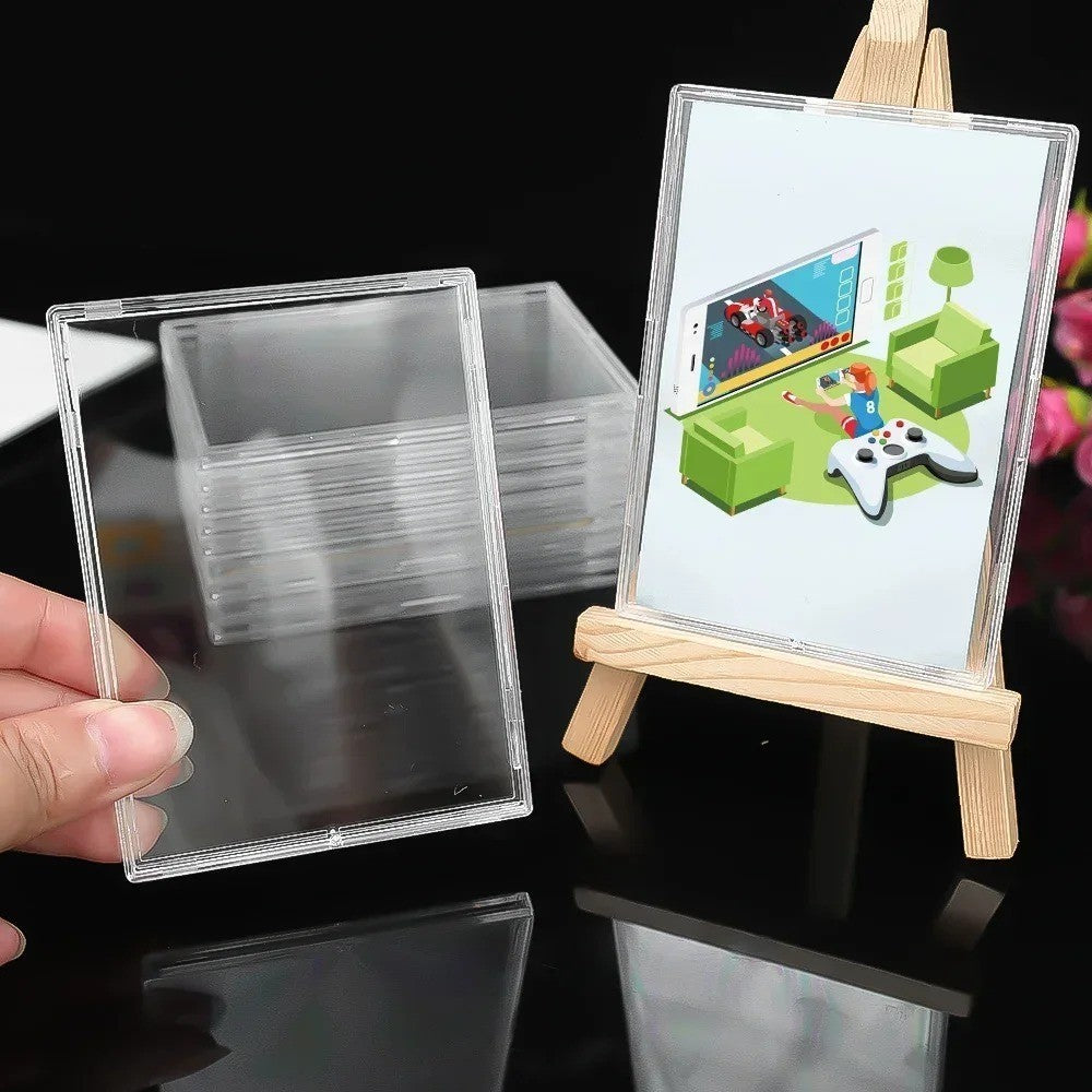 Acrylic Card Holder Snap Type Gaming Sports Trading Card Display Case