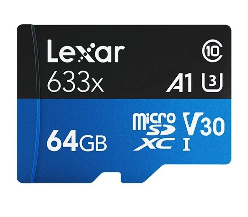 Lexar Micro SD Card 64GB Read 100MSD/TF Flash Card U1 U3 4K V30 Camera Card