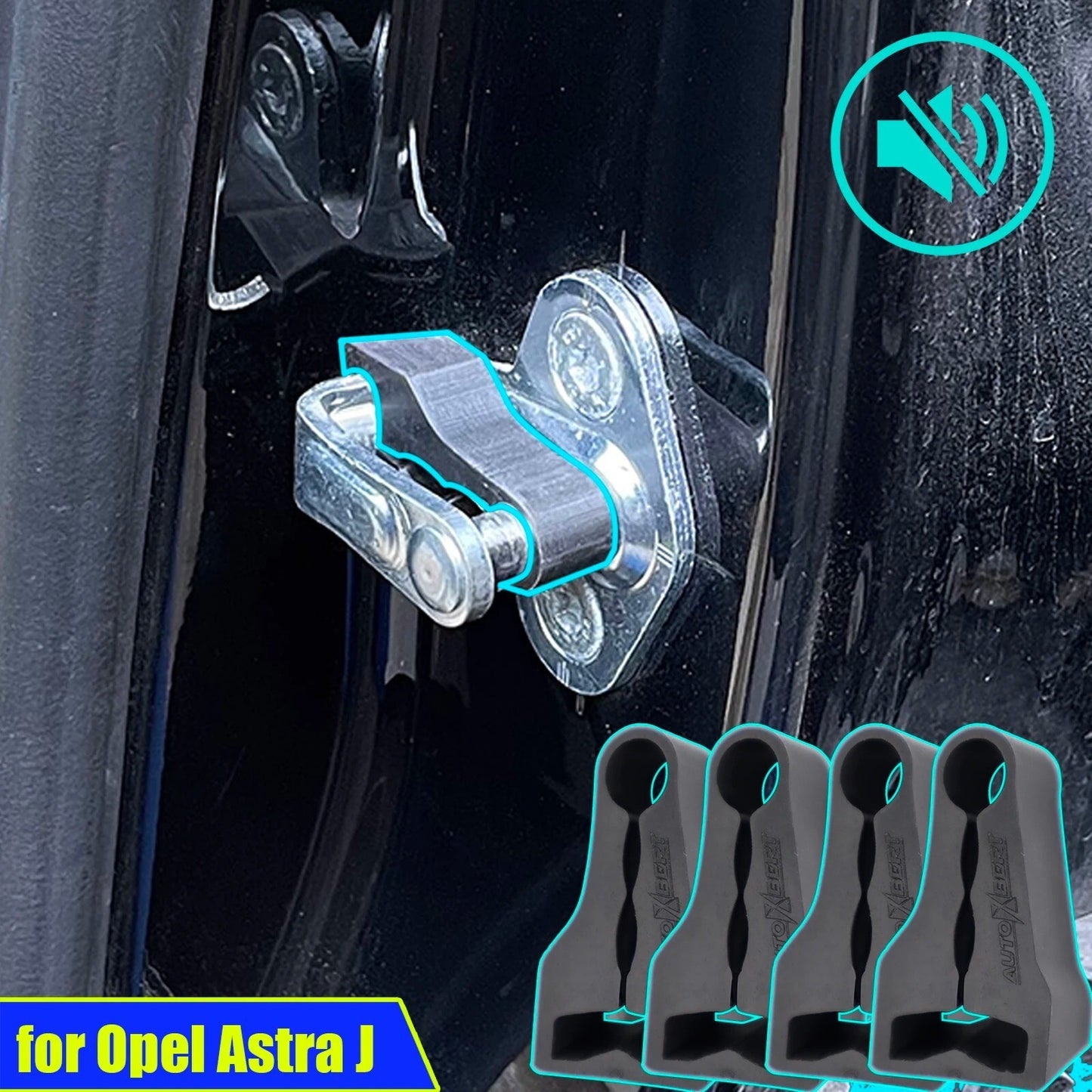 4x Car Door Lock Sound Deadener Damper Buffer for Opel Vauxhall Astra Zafira