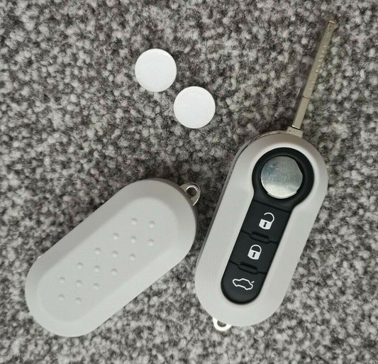 Grey 3 Button Remote Fob Shell Key for Fiat 500 Abarth Panda Brava Punto Stilo