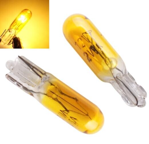 T5 12v 1.2w Halogen Lamp Instrument Lights Dashboard Bulbs 6 Colours