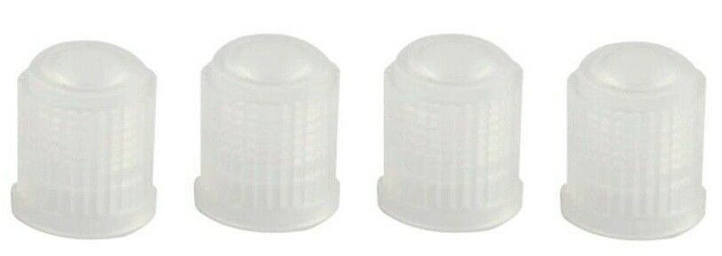 12x Car White Tyre Valve Dust Caps (Car, Van, Motorcycle, Bmx)