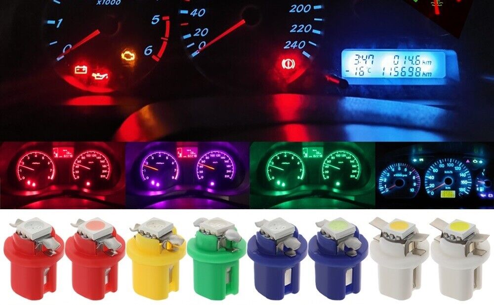 1x B8.5D 509T T5 Smd LED Car Dashboard Instrumental Gauge Speedo Bulb