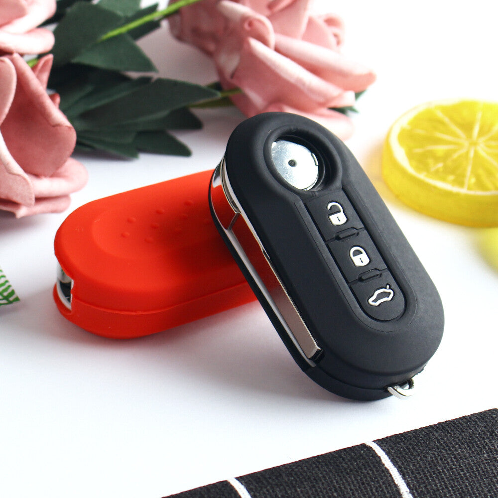 Silicone Remote Key Case Cover for  Fiat 500 Grande Punto Stilo Pando Ducato