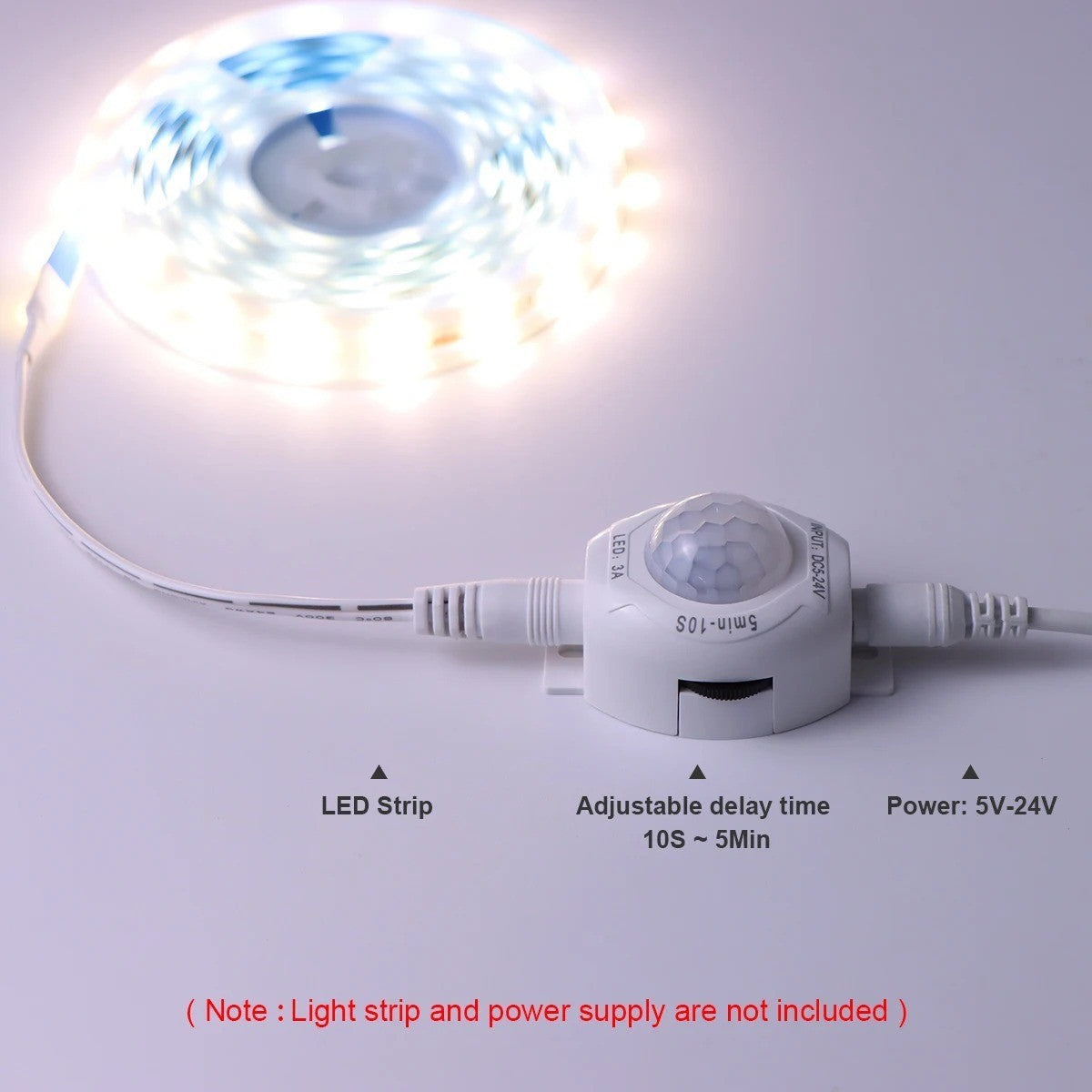 Motion Sensor PIR Light Switch Infrared IR Sensor Detector Switch Time Delay