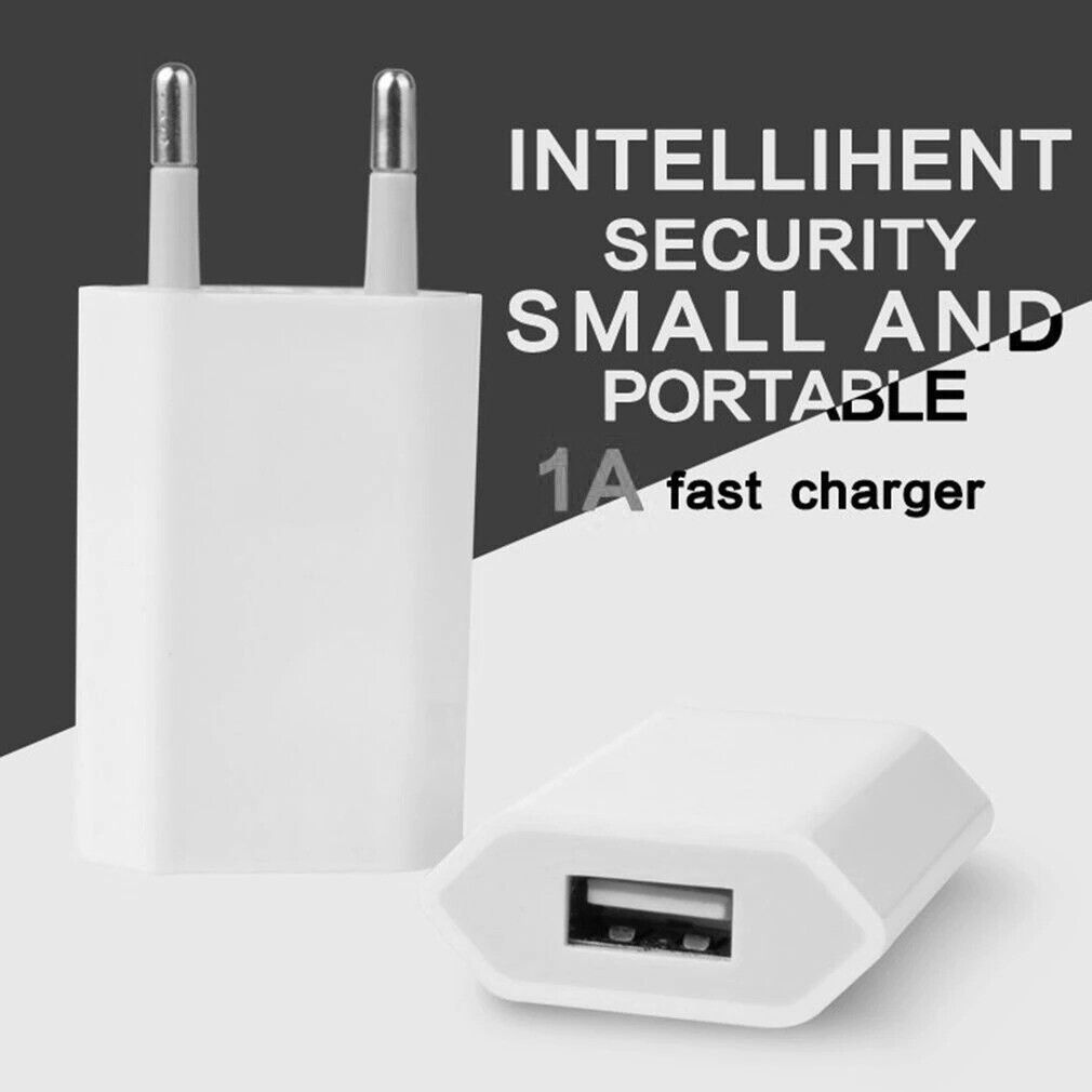 Portable Travel EU 5V Adaptor USB Phone Tablet Charger