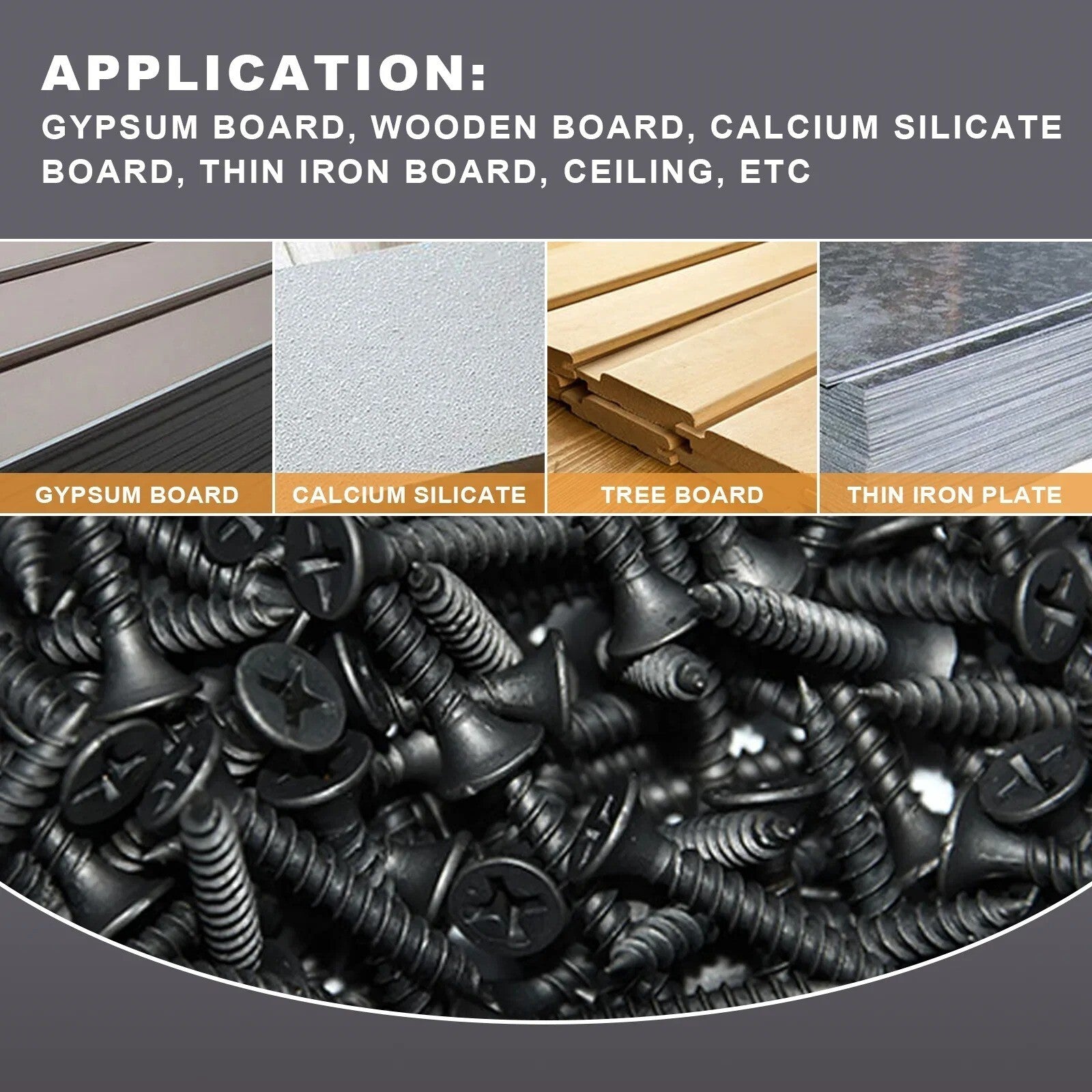 10x M3.5 Black Cross Flat Head Sheet Metal Screws Drill Wood Carbon Steel Screws