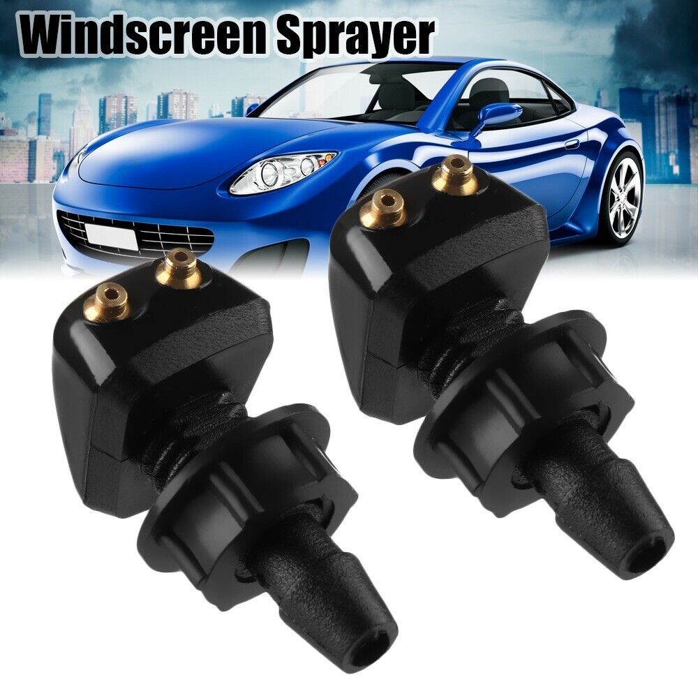 2x Universal Front Windshield Sprayer Washers Nozzle for Toyota Mazda Hyundai