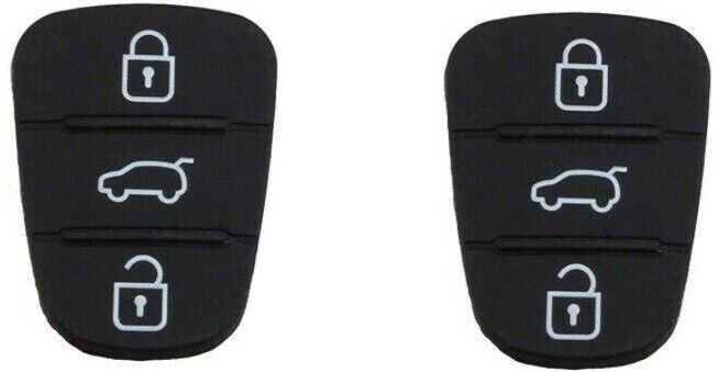 2 x 3 BUTTON HYUNDAI KIA KEY FOB RUBBER PAD INSERT REPAIR FOR i10 i20 i30 ix35