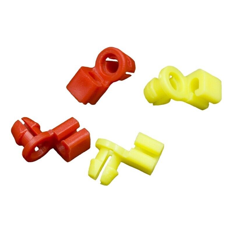 Pair of Car Left and Right Door Side Lock Latch Rod 4mm Size Plastic Clips