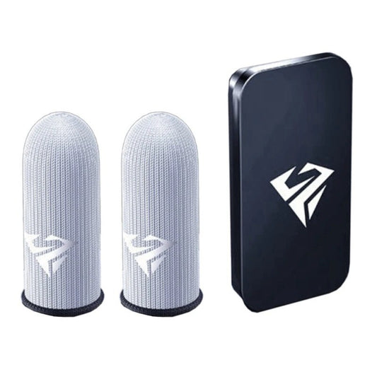 1 Pair Gamer Finger Sleeves Sweatproof Gamer Finger Covers Touch Screen + Case