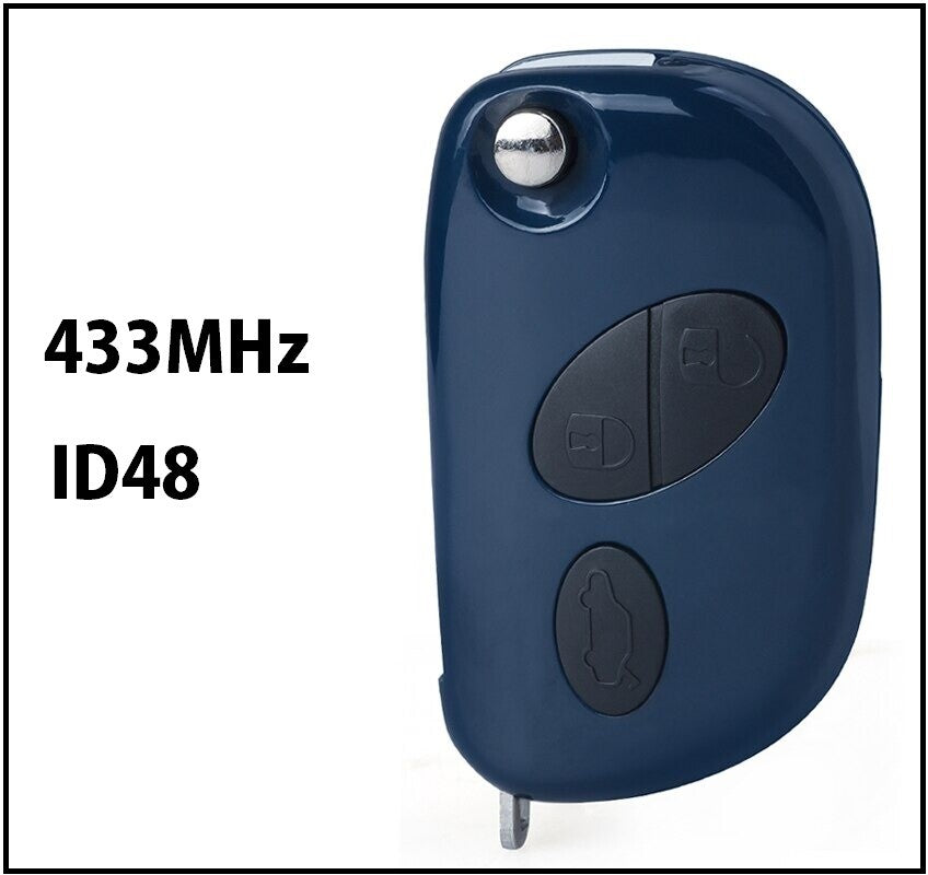 3 Button Remote Key Fob Case 433MHz ID48 for Maserati GranTurismo Quattroporte