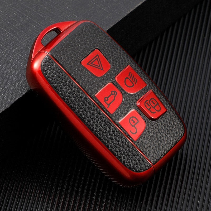 TPU Leather Remote Key Fob Key Case for Range Rover Land Rover Jaguar