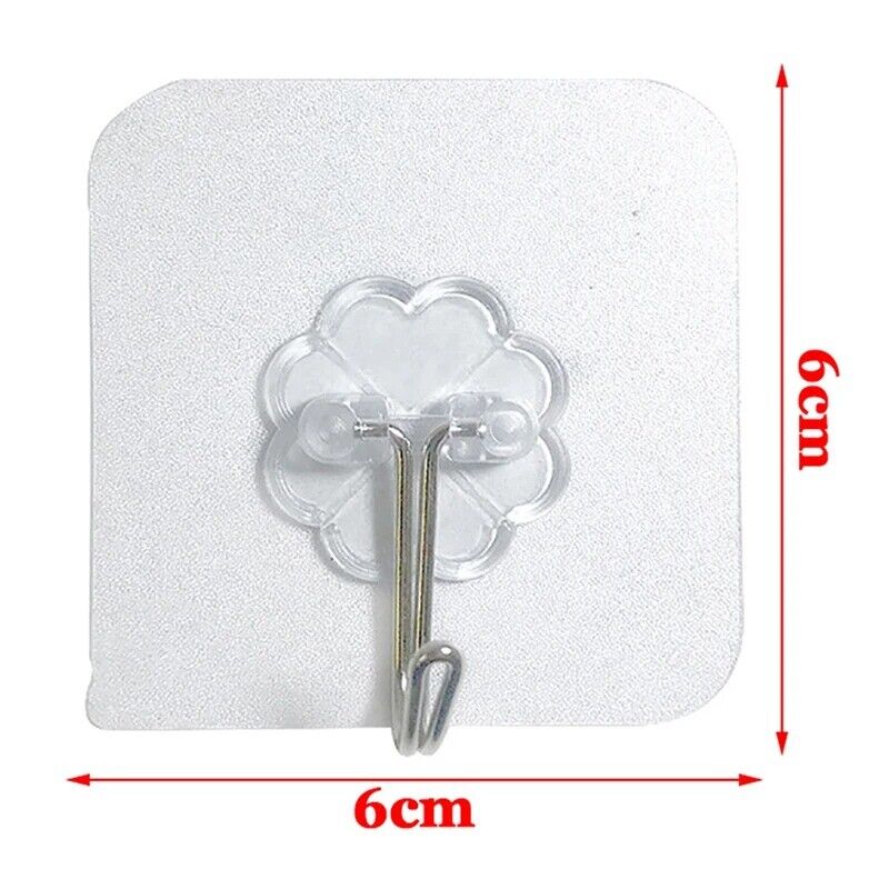 Transparent Stainless Steel Strong Self Adhesive Hooks Bathroom Towel Hangers