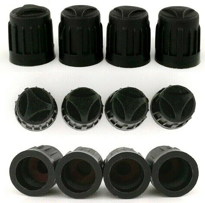 4x Plastic Tyre Valve Dust Valve Caps with Rubber Seal Inside for Car Bike