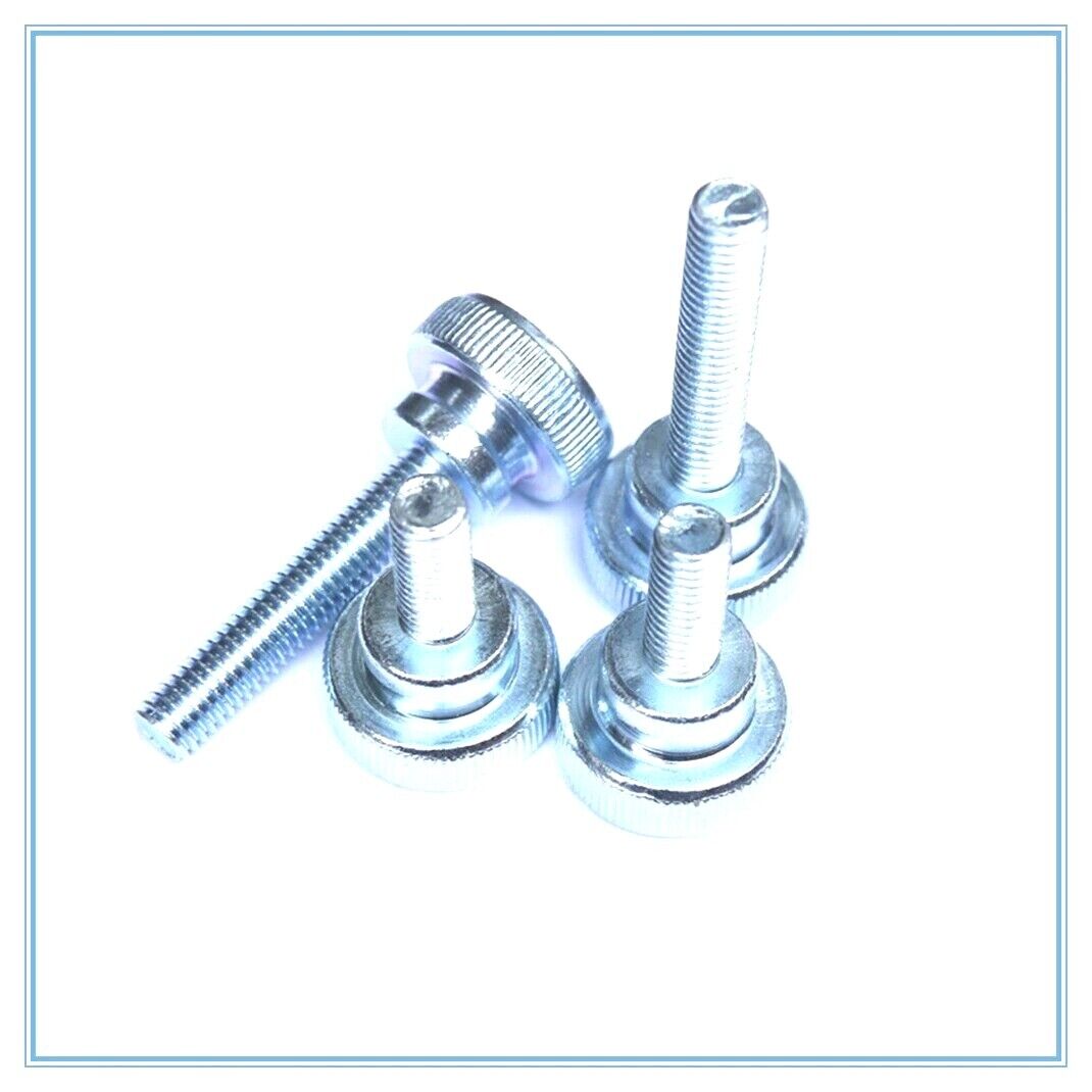 M5 Knurled Thumb Screws Carbon Steel with Collar Round Head