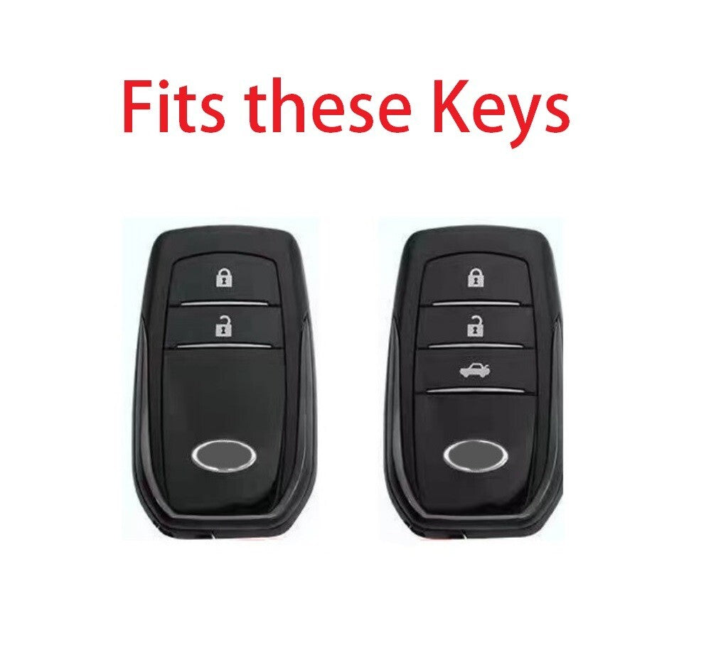Carbon Remote Key Fob Case Cover for Toyota Hilux Innova Rav4 Fortuner