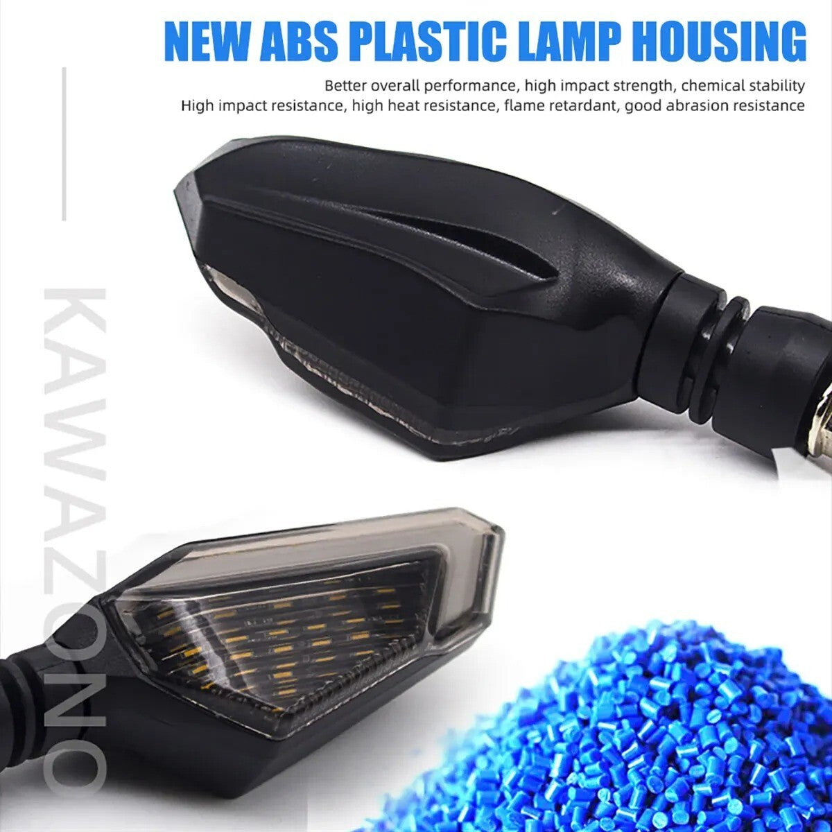 2x Universal Motorcycle Turn Signals Amber Blinkers Indicators Super Bright