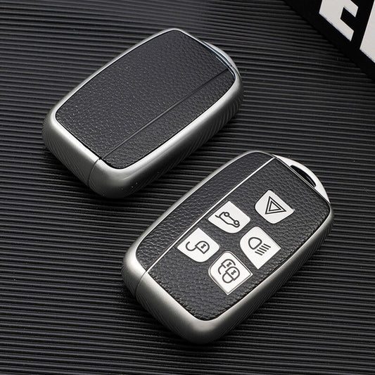 TPU Leather Remote Key Fob Key Case for Land Rover Range Rover Jaguar