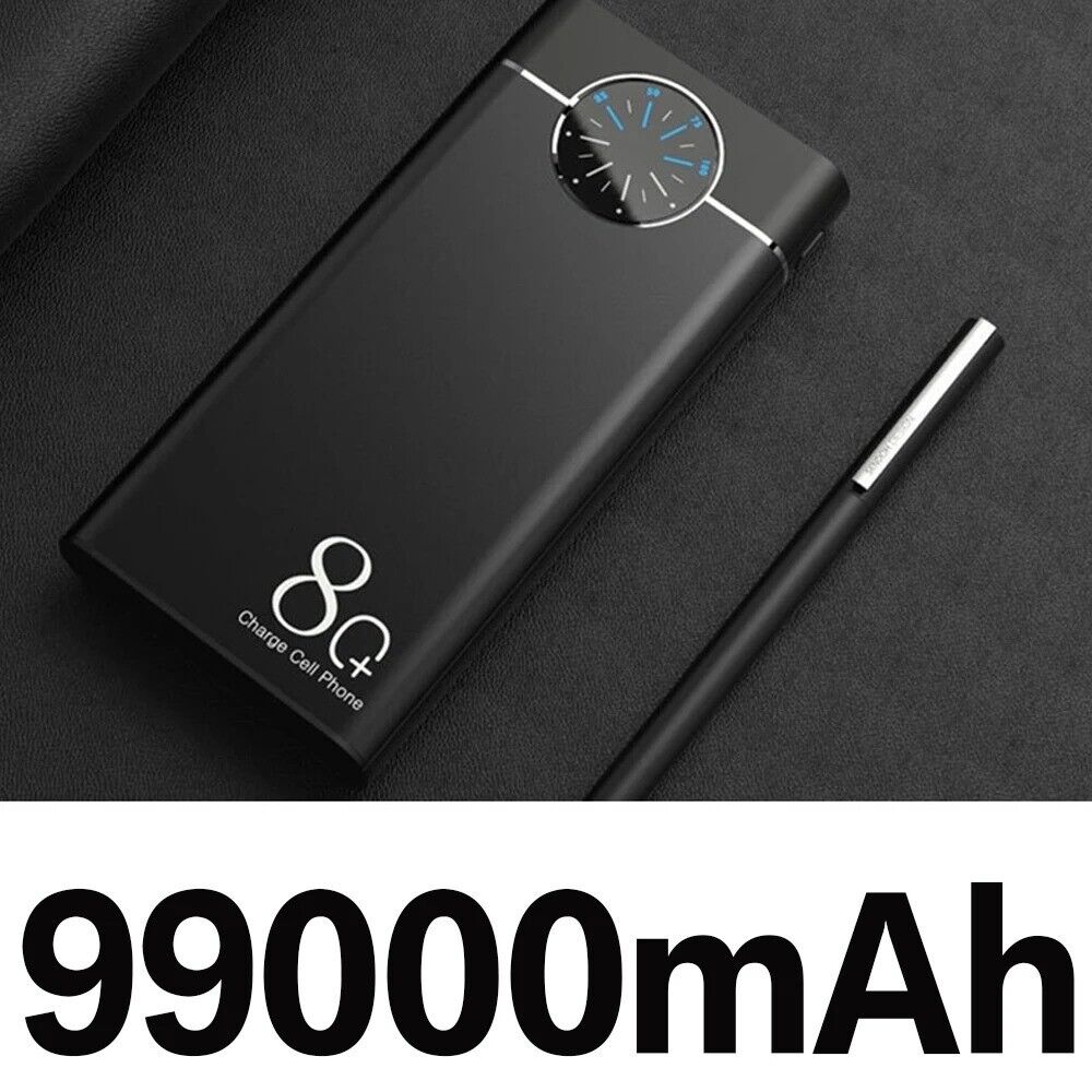 Power Bank 99000mAh Type C Micro USB C Power Bank LED Display Portable External