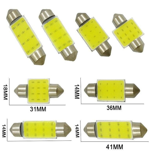 C5W Festoon Cob White Car Led Number Plate Light Bulbs31 36 - 41mm 12v