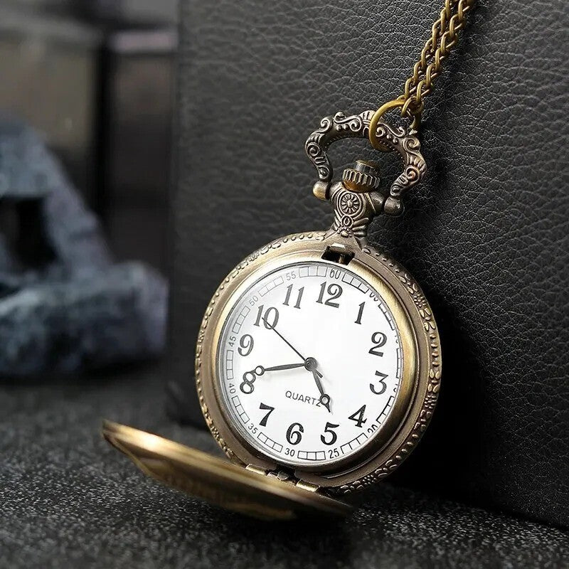 Quartz Pocket Watch Design Fish Necklace Pendant Pocket Watch Fishing