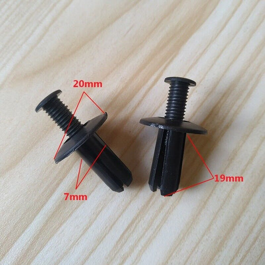 10x 7mm Hole Push In Retainer Fastener Car Fender Expansion Screw Rivet Clips