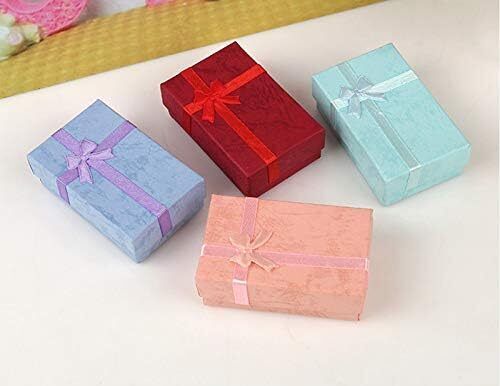 Rectangle Jewellery Gift Box for Ring Earrings Studs 3 Colours