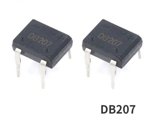 1x DB207 Bridge Rectifier DIP4 1000V 2A DB207S Power Diode Rectifiers Electronic