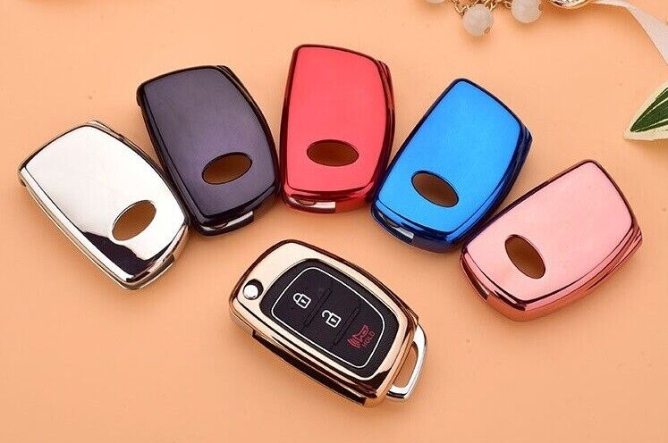 Blue Hyundai TPU Car Remote Key Case Cover