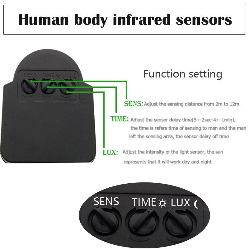 Infrared PIR Motion Sensor Switch AC110V 220V for Light Control