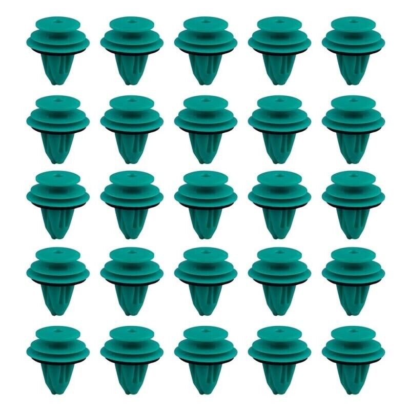 10x Car Plastic Clips for Interior Door Trim Panel Green Colour