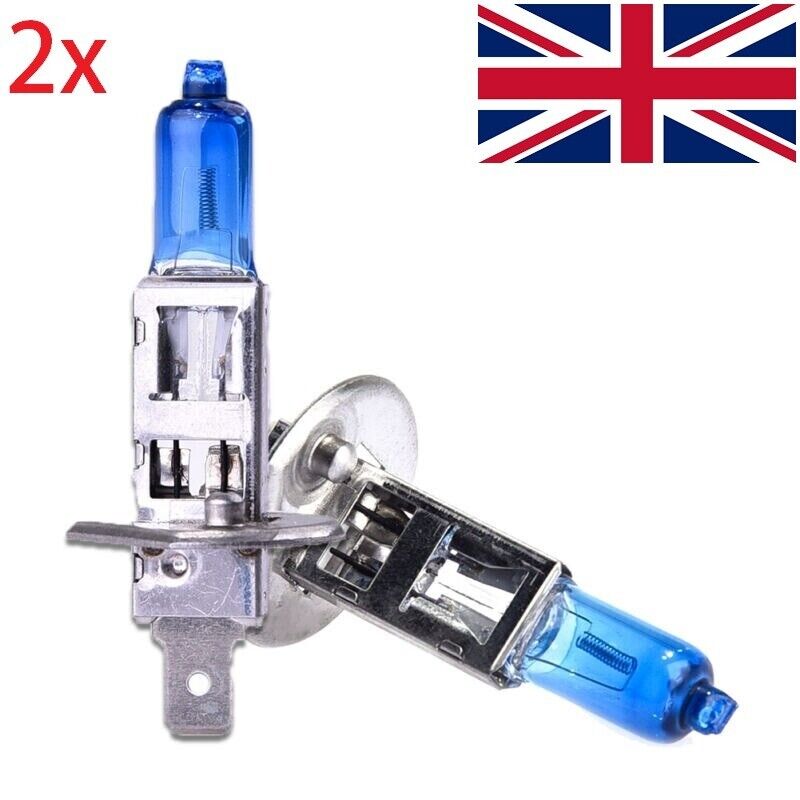 2x White Xenon H1 Bulbs 12V 100W Car HID  Headlight Light Lamp Bulb