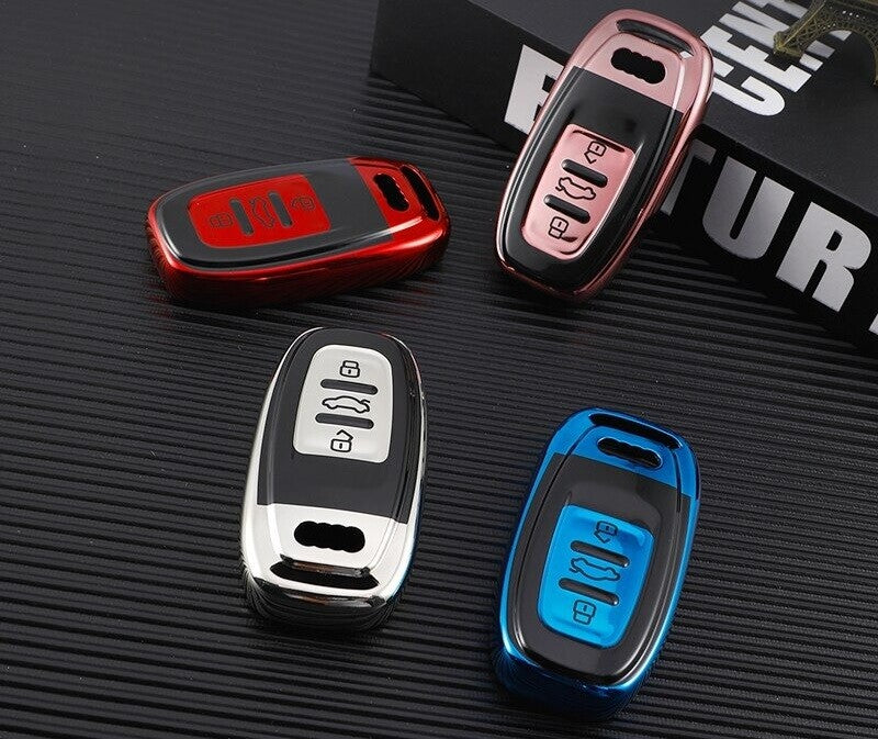 3 Button Key Fob Case Cover for Audi A4 A4L A5 A6 A6L A7 A8 Q5 RS7 S7 Q5
